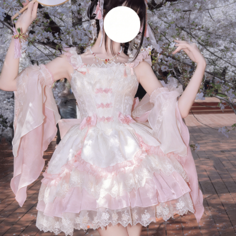 Ensemble complet de robe Lolita Style chinois Élégance douce et féminine